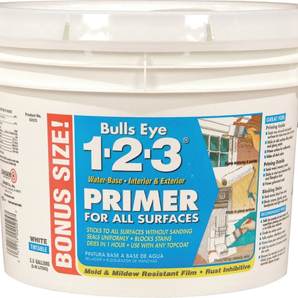 Zinsser 02025 Primer, Egg Shell, White, 2.5 gal :PAIL: QUANTITY: 1