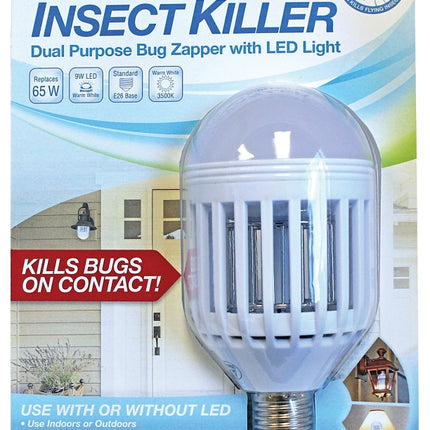 Pic IKC Insect Killer Bulb, 120 V, 65 W, LED Lamp, Ivory :EA: QUANTITY: 1