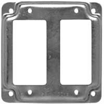 Raco 809C Exposed Work Cover, 4-3/16 in L, 4-3/16 in W, Square, Galvanized Steel, Gray :EA: QUANTITY: 1