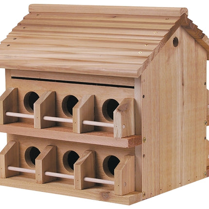 Heath M-12DP Bird House, 2-3/4 in W, 2-3/4 in D, 10 in H, Cedar/Redwood, Brown :EA: QUANTITY: 1