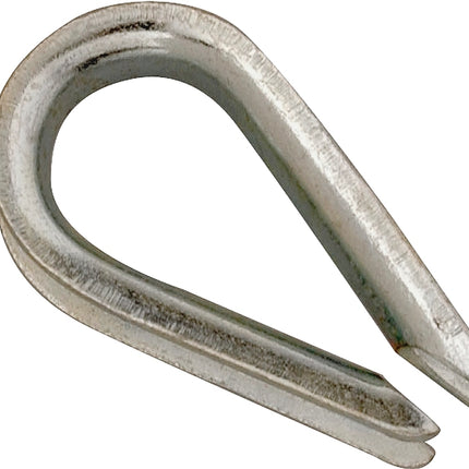 Campbell T7670629 Wire Rope Thimble, 1/4 in Dia Cable, Malleable Iron, Electro-Galvanized :EA: QUANTITY: 1