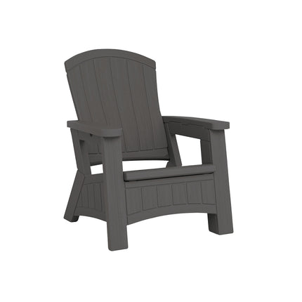 Suncast BMAC1000PD Adirondack Chair with Storage, 30 in W, 32-1/2 in D, 38-1/2 in H, Resin Seat, Wood Frame :EA: QUANTITY: 1