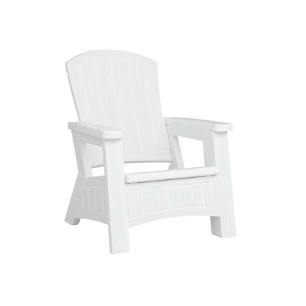 Suncast BMAC1000WD Adirondack Chair with Storage, 30 in W, 32-1/2 in D, 38-1/2 in H, Resin Seat, Wood Frame :EA: QUANTITY: 1