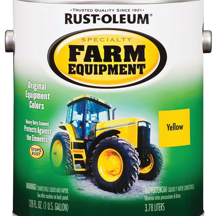 RUST-OLEUM SPECIALTY 7443402 Farm Equipment Enamel, Yellow, 1 gal Can :GAL: QUANTITY: 1