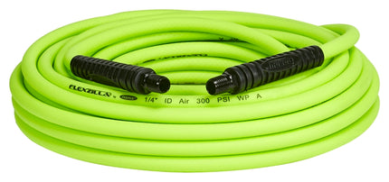 Flexzilla HFZ1450YW2 Premium Air Hose, 1/4 in ID, 50 ft L, MNPT, 300 psi Pressure, Polymer, Green :EA: QUANTITY: 1