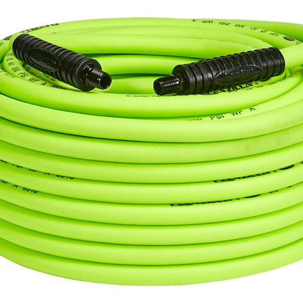 Flexzilla HFZ38100YW2 Premium Air Hose, 3/8 in ID, 100 ft L, MNPT, 300 psi Pressure, Polymer, Green :EA: QUANTITY: 1