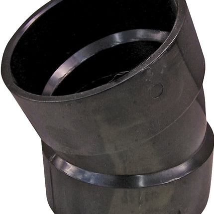 Canplas 102552BC Pipe Elbow, 2 in, Hub, 22.5 deg Angle, ABS, Black :EA: QUANTITY: 1