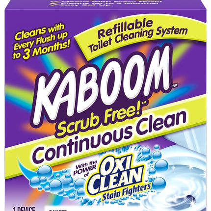 Kaboom 35113 Toilet Cleaning System, Granular, Chlorine, White :EA: QUANTITY: 1