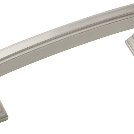 Amerock BP53030G10 Cabinet Pull, 3-3/4 in L Handle, 1-1/8 in H Handle, 1-1/16 in Projection, Zinc, Satin Nickel :EA: QUANTITY: 1