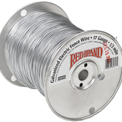 Red Brand 85617 Electric Fence Wire, 17 ga Wire, Steel Conductor, 1/2 mile L :SPOOL: QUANTITY: 1