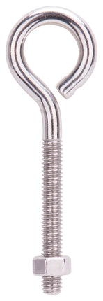 ProSource LR297 Eye Bolt, 8 mm Thread, Machine Thread, 2-1/4 in L Thread, 1-1/4 in Dia Eye, 292 lb Working Load :EA: QUANTITY: 10