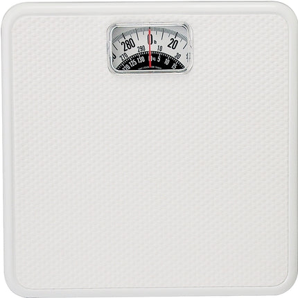 Taylor 20005014T Bathroom Scale, 300 lb Capacity, Analog Display, White, 10-3/4 in OAW, 10.3 in OAD, 1.8 in OAH :EA: QUANTITY: 1