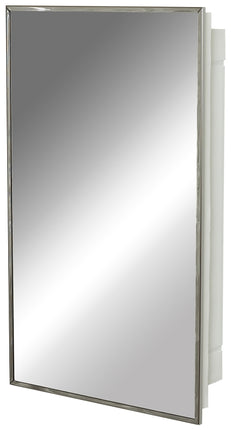 Zenith 105 Medicine Cabinet, 16-1/8 in OAW, 4-1/2 in OAD, 26-1/8 in OAH, Plastic/Stainless Steel, 2-Shelf :EA: QUANTITY: 1