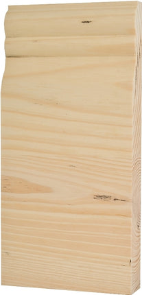 Waddell BTBC35 Trim Block Moulding, 8 in L, 3-3/4 in W, 1 in Thick, Pine Wood :EA: QUANTITY: 1