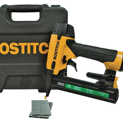 Bostitch SX1838K Stapler Kit, 7/32 in W Crown, 1/2 to 1-1/2 in L Leg, Narrow Crown Staple, 100 Magazine, 160 in-lb Air :EA: QUANTITY: 1