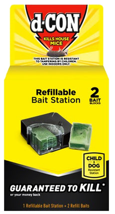 d-CON 89545 Mouse Bait Station With 2 Refills, 2 -Opening :EA: QUANTITY: 1