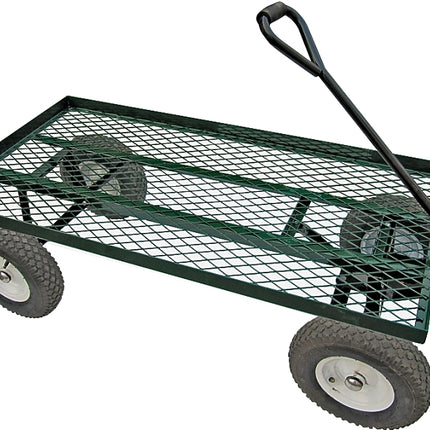 Landscapers Select YTL22115 Garden Cart, 1200 lb, Steel Deck, 4-Wheel, 13 in Wheel, Pneumatic Wheel, Green :EA: QUANTITY: 1