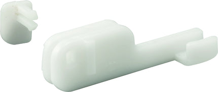 Prime-Line M 6090 Shower Door Bottom Guide and Retainer, Sliding, Plastic, White :CD 2: QUANTITY: 1