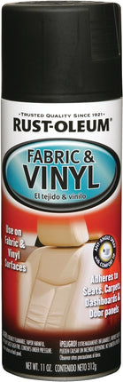 Rust-Oleum 248919 Automotive Upholstery Paint, Flat, Black, 11 oz, Can :CAN: QUANTITY: 1