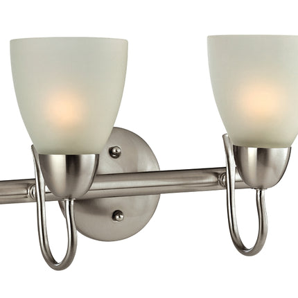 Boston Harbor V83NK02 Vanity Bar Fixture, 60 W, 2-Lamp, A19 or CFL Lamp, Steel Fixture, Brushed Nickel Fixture :EA: QUANTITY: 1