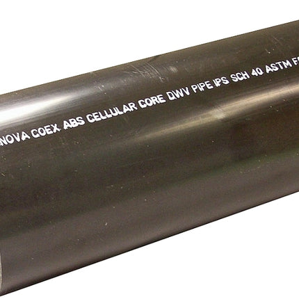 JM Eagle 27367 Pipe, 1-1/2 in, 10 ft L, DWV,Solvent Weld, SCH 40 Schedule, ABS