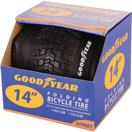 Kent 91051 Bike Tire, Folding, Black, For: 14-1/2 x 2-1/4 in Rim